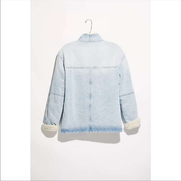 NEW FREE PEOPLE TWISTED HEART COZY DENIM JACKET - Picture 3 of 11